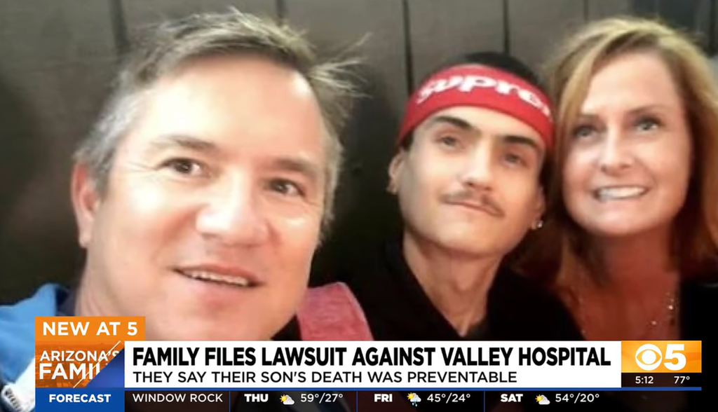 Seth and Gayle Lachica, the parents of Kaelen Lachica, allege staffers at Abrazo Health Arrowhead put their son in an Uber and had him dropped off outside a local homeless shelter.